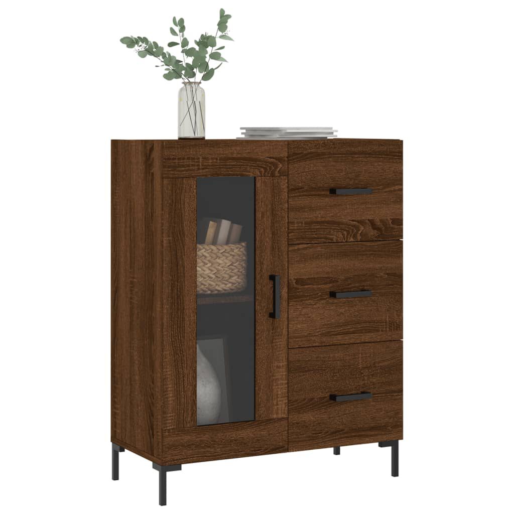 vidaXL Ντουλάπι Καφέ Δρυς 69,5 x 34 x 90 εκ. Επεξεργασμένο Ξύλο