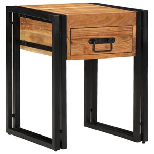 vidaXL End Table &Kappa;&alpha;&phi;έ &kappa;&alpha;&iota; &Mu;&alpha;ύ&rho;&omicron; 40 x 40 x 50 cm &Sigma;&tau;&epsilon;&rho;&epsilon;ό &Xi;ύ&lambda;&omicron; &Alpha;&kappa;&alpha;&kappa;ί&alpha;&sigmaf;