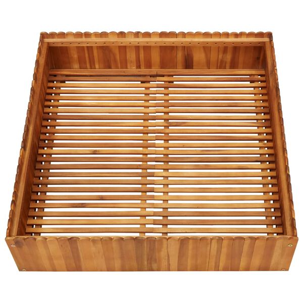vidaXL Ζαρντινιέρα Υπερυψωμένη 100 x 100 x 25 εκ. Μασίφ Ξύλο Ακακίας