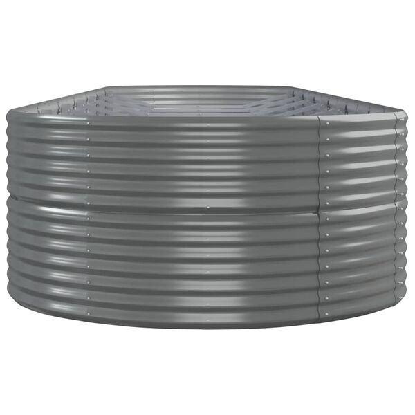 vidaXL Ζαρντινιέρα Γκρι 584x140x68 εκ. Ατσάλι με Ηλεκτρ. Βαφή Πούδρας