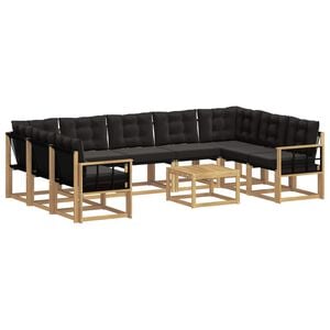 vidaXL &Sigma;&epsilon;&iota;&rho;ά &Kappa;&alpha;&nu;&alpha;&pi;έ &Epsilon;&xi;&omega;&tau;&epsilon;&rho;&iota;&kappa;&omicron;ύ &mu;&epsilon; &mu;&alpha;&xi;&iota;&lambda;ά&rho;&iota; 10 pcs &Lambda;&epsilon;&upsilon;&kappa;ό &kappa;&alpha;&iota; &Mu;&alpha;ύ&rho;&omicron;