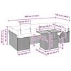 vidaXL Σετ Καναπέ Κήπου με μαξιλάρι 8 pcs Γκρι 100 x 55 x 73 εκ