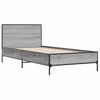 vidaXL Πλαίσιο Κρεβατιού Γκρι Sonoma 75x190 εκ. Επεξ. Ξύλο & Μέταλλο