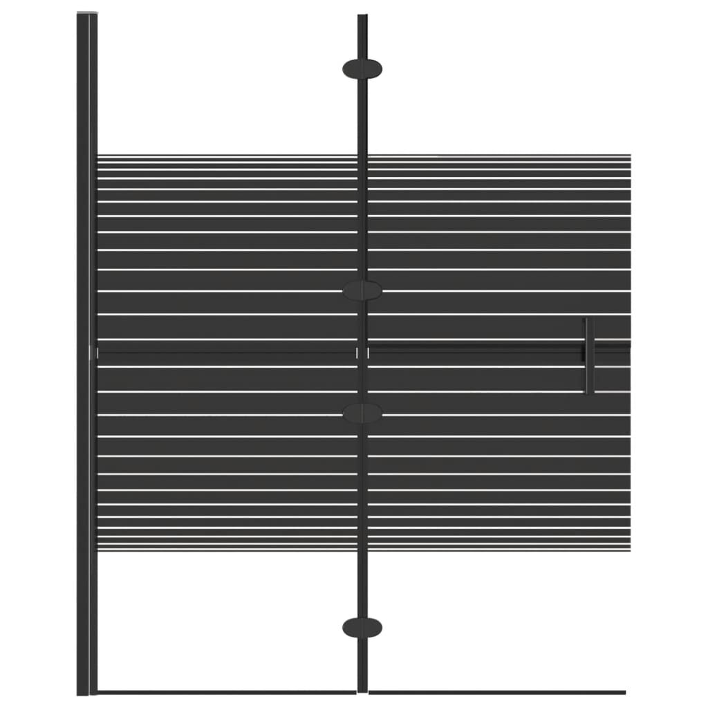 vidaXL Καμπίνα Μπανιέρας Πτυσσόμενη Μαύρη 100 x 140 εκ. από ESG