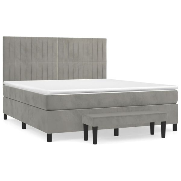 vidaXL &Kappa;&rho;&epsilon;&beta;ά&tau;&iota; Boxspring &mu;&epsilon; &Sigma;&tau;&rho;ώ&mu;&alpha; &Alpha;&nu;&omicron;&iota;&chi;&tau;ό &Gamma;&kappa;&rho;&iota; 180x200 &epsilon;&kappa;. &Beta;&epsilon;&lambda;&omicron;ύ&delta;&iota;&nu;&omicron;