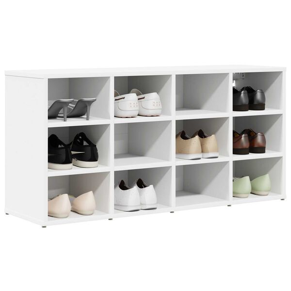 vidaXL Ντουλάπα Παπουτσιών Λευκό 52.5 x 30 x 50 εκ. Επεξεργασμένο ξύλο
