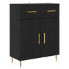 vidaXL Highboard &Mu;&alpha;ύ&rho;&eta; &Omicron;&xi;&upsilon;ά 69,5 x 34 x 180 &epsilon;&kappa;. &Epsilon;&pi;&epsilon;&xi;&epsilon;&rho;&gamma;&alpha;&sigma;&mu;έ&nu;&omicron; &xi;ύ&lambda;&omicron;