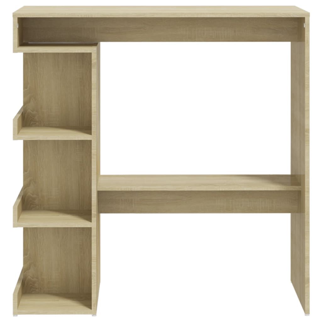 vidaXL Τραπέζι Μπαρ με Ράφια Sonoma Δρυς 100x50x101,5 εκ. Επεξ. Ξύλο
