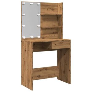 vidaXL &Kappa;&omicron;&mu;&omicron;&delta;ί&nu;&omicron; &mu;&epsilon; LED Artisan Oak 74,5x40x141 cm