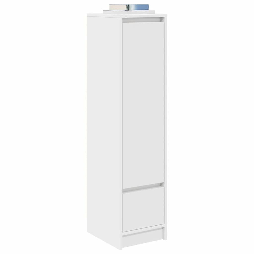 vidaXL Ντουλάπι Λευκό 29,5x34x119,5 εκ. Επεξεργασμένο Ξύλο δρυός