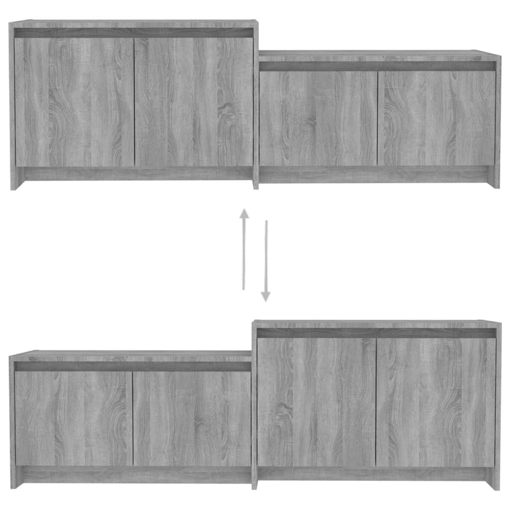 vidaXL Έπιπλο Τηλεόρασης Γκρι Sonoma 146,5x35x50 εκ. Επεξεργ. Ξύλο