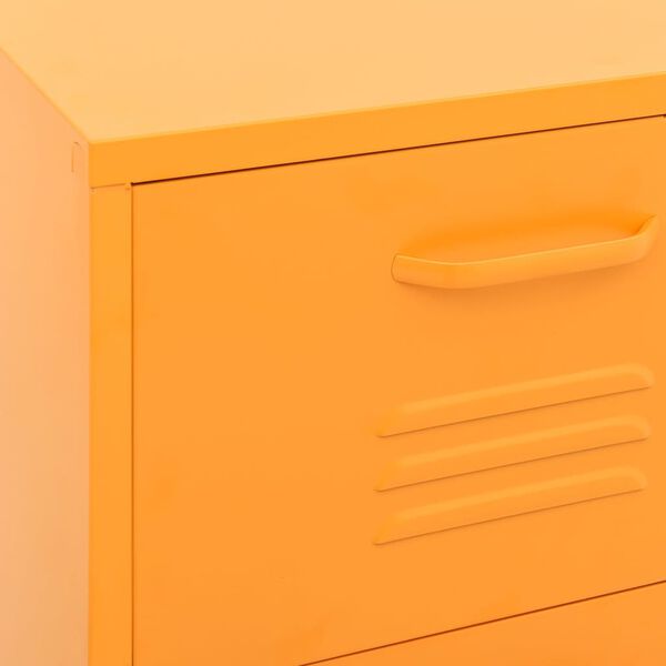 vidaXL Ντουλάπι Αποθήκευσης Μουσταρδί 42,5 x 35 x 101,5 εκ. από Ατσάλι
