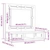 vidaXL Έπιπλο Καθρέπτη με LED Γκρι Sonoma 60x31,5x62 εκ.