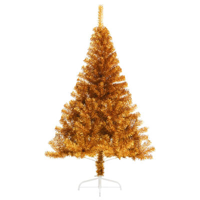 vidaXL Χριστουγεννιάτικο Δέντρο Τεχνητό Μισό με Βάση Χρυσό 150 εκ. PET