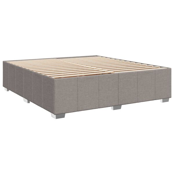 vidaXL Σκελετός Κρεβατιού Χωρίς Στρώμα Taupe 180x200 εκ. Υφασμάτινο