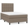 vidaXL &Kappa;&rho;&epsilon;&beta;ά&tau;&iota; Boxspring &mu;&epsilon; &Sigma;&tau;&rho;ώ&mu;&alpha; & LED Taupe 120x190 &epsilon;&kappa;. &Upsilon;&phi;&alpha;&sigma;&mu;ά&tau;&iota;&nu;&omicron;