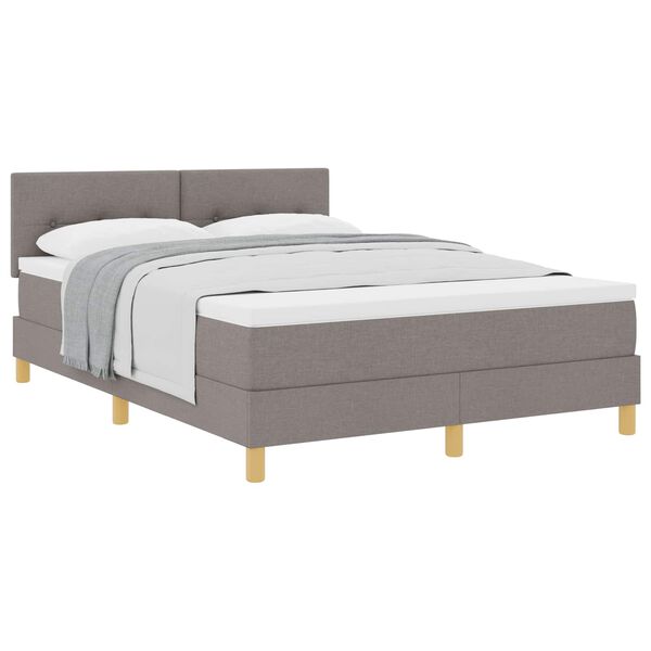 vidaXL &Kappa;&rho;&epsilon;&beta;ά&tau;&iota; &mu;&epsilon; &epsilon;&lambda;&alpha;&tau;ή&rho;&iota;&alpha; &mu;&epsilon; &mu;&alpha;&xi;&iota;&lambda;ά&rho;&iota; Taupe 140 x 200 cm ύ&phi;&alpha;&sigma;&mu;&alpha;