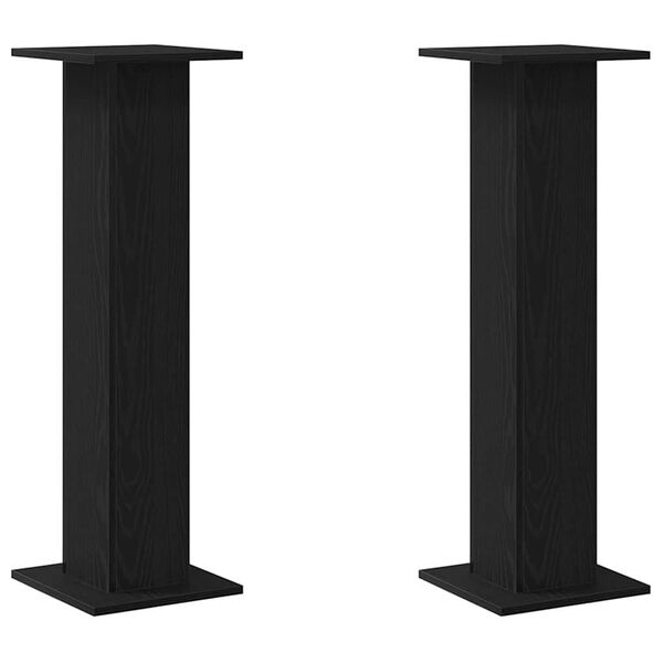 vidaXL Βάσεις Ηχείων 2 pcs Μαύρη δρυς 30 x 30 x 95 cm