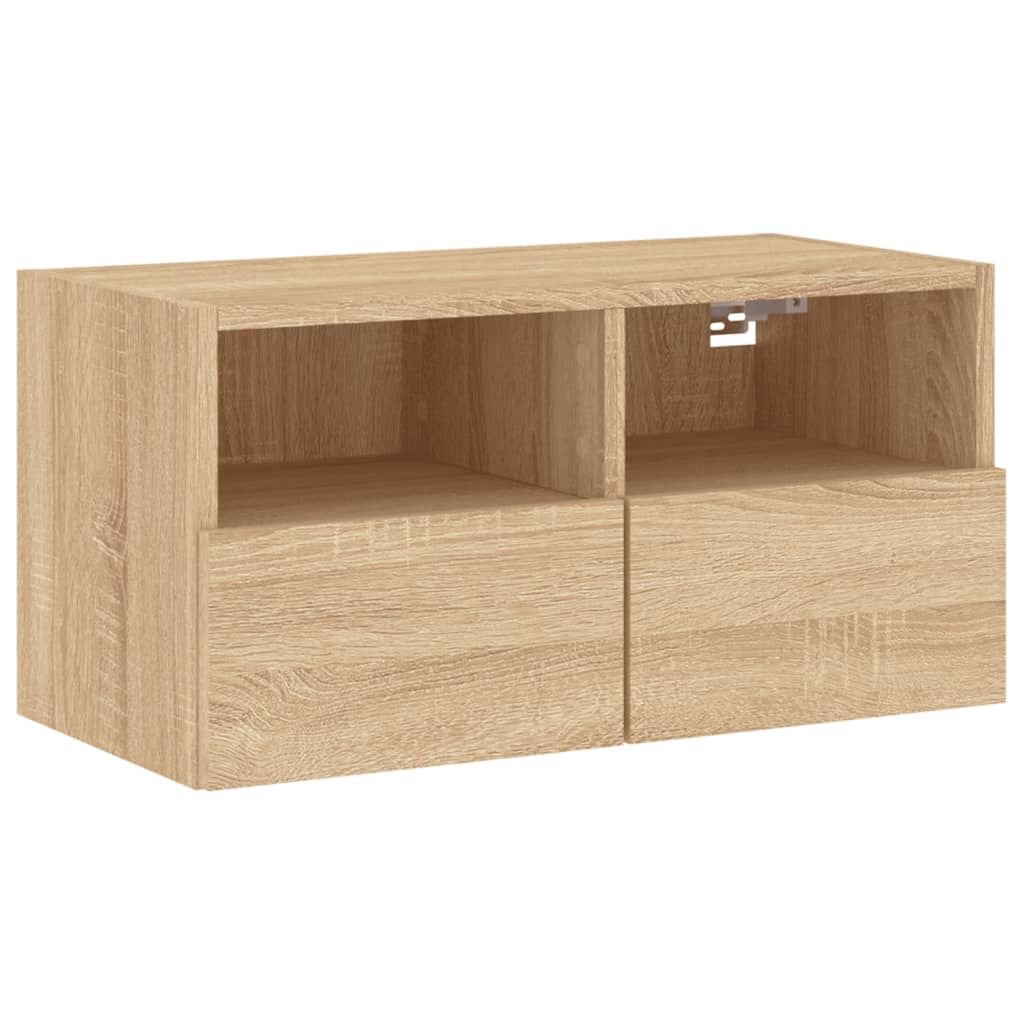 vidaXL Ντουλάπι Τοίχου Τηλεόρασης Sonoma Δρυς 60x30x30 εκ. Επεξ. Ξύλο