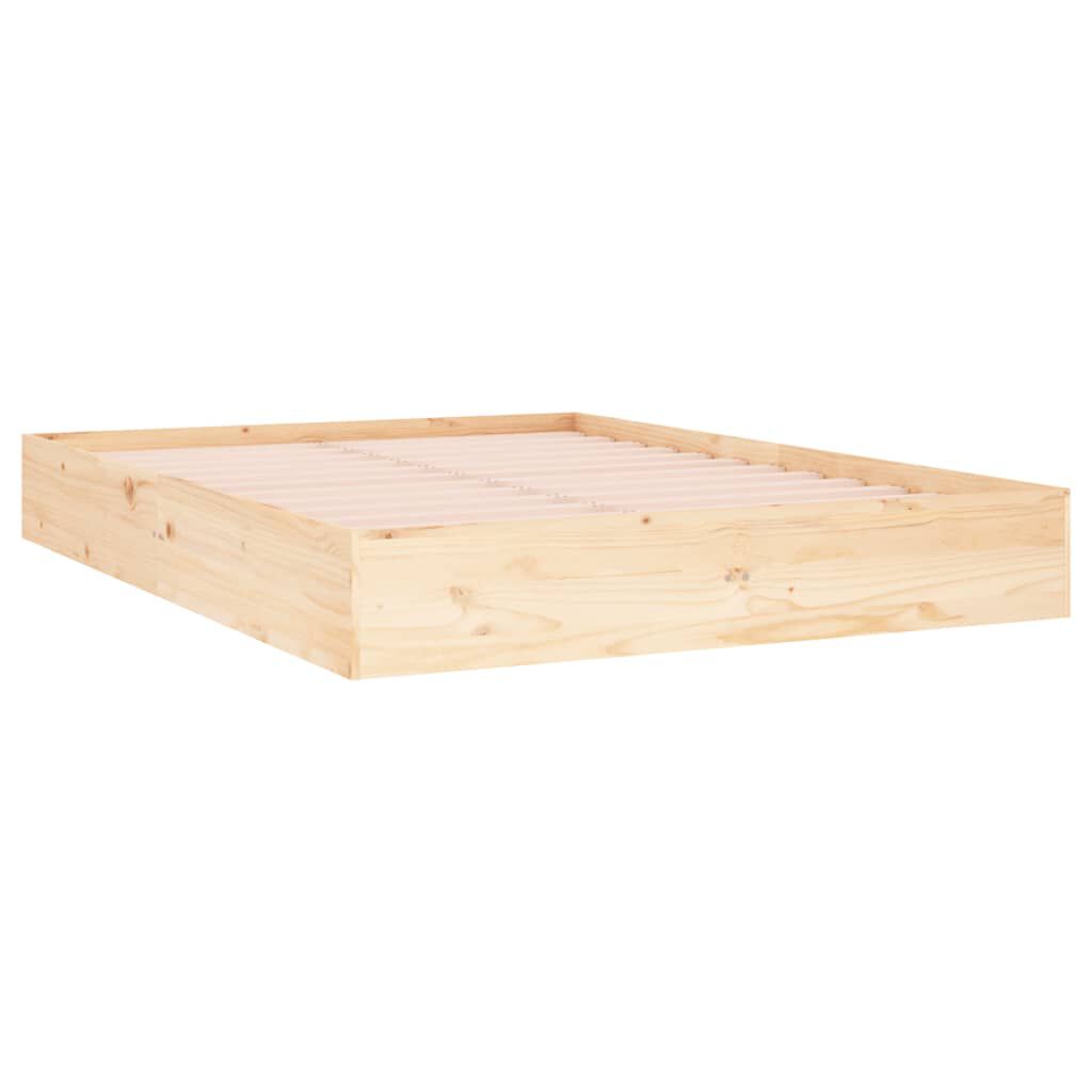 vidaXL Πλαίσιο Κρεβατιού 120 x 190 εκ. από Μασίφ Ξύλο Small Double