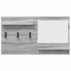 vidaXL Τοίχου Κρεμάστρα με ράφι Επιτοίχιο Γκρι sonoma 90 x 10 x 50 εκ.