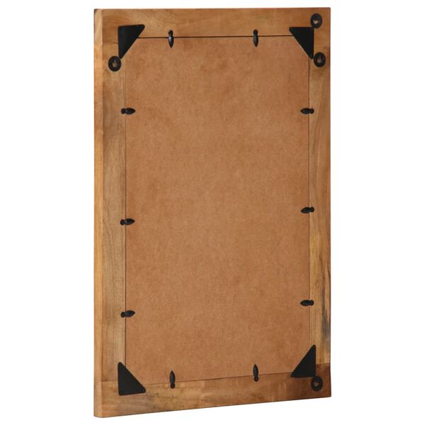 vidaXL Καθρέφτης Μπάνιου 50x70x2,5 εκ. από Μασίφ Ξύλο Μάνγκο/Γυαλί
