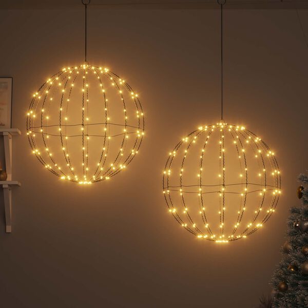 vidaXL &Mu;&pi;ά&lambda;&alpha; &mu;&epsilon; 384 LED 2 pcs &Theta;&epsilon;&rho;&mu;ό &lambda;&epsilon;&upsilon;&kappa;ό 59,5 x 59,5 x 63 &epsilon;&kappa; &Mu;έ&tau;&alpha;&lambda;&lambda;&omicron;