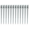 vidaXL Στηρίγματα Εδάφους 12 τεμ. Ασημί 8x8x91 εκ. Γαλβανισμένο Ατσάλι