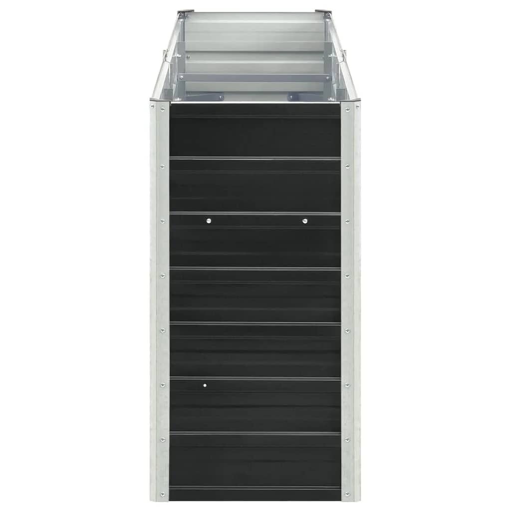 vidaXL Ζαρντινιέρα Υπερυψωμένη Ανθρακί 240x40x77 εκ. Γαλβαν. Χάλυβας