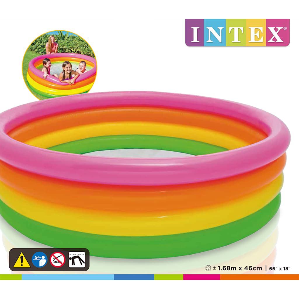 Intex Sunset Φουσκωτή Πισίνα με 4 Δακτυλίους 168 x 46 εκ.