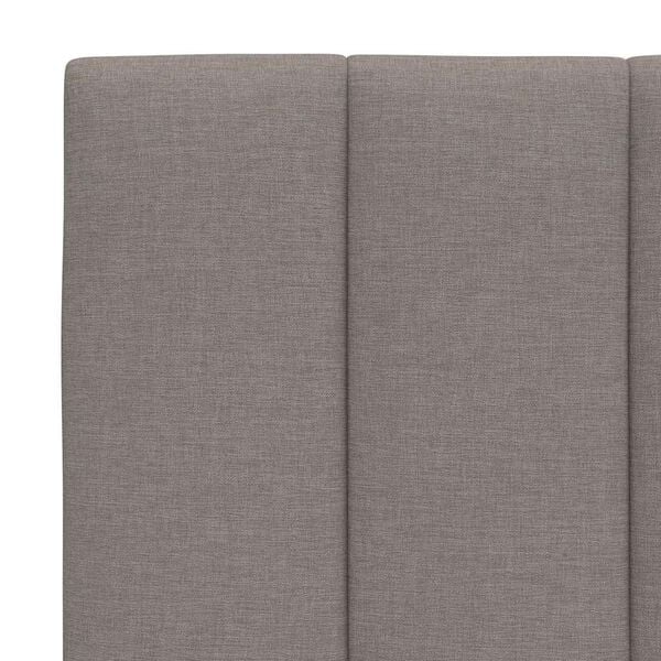 vidaXL Σκελετός Κρεβατιού Χωρίς Στρώμα Taupe 200x200 εκ.Υφασμάτινο