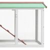 vidaXL Κλουβί Κουνελιών Μεγάλο Καφέ/Λευκό 145 x 45 x 84 εκ. Ξύλινο