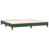 vidaXL Κρεβάτι Boxspring με Στρώμα Σκούρο Πράσινο 200x200εκ. Βελούδινο