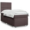 vidaXL Κρεβάτι Boxspring με Στρώμα Σκούρο Καφέ 80x200 εκ. Υφασμάτινο