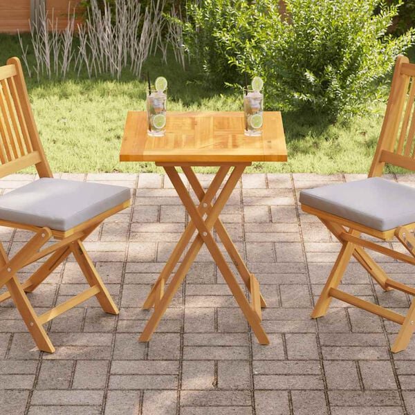 vidaXL &Epsilon;&pi;&iota;&phi;ά&nu;&epsilon;&iota;&alpha; &Tau;&rho;&alpha;&pi;&epsilon;&zeta;&iota;&omicron;ύ 60 x 60 x 2,5 &epsilon;&kappa;. &Mu;&alpha;&sigma;ί&phi; &Xi;ύ&lambda;&omicron; Teak