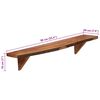 vidaXL Ράφια Τοίχου 2 τεμ. 90 x 20 x 18 εκ. από Μασίφ Ξύλο Ακακίας