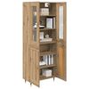 vidaXL Highboard 2 pcs Artisan Oak &Epsilon;&pi;&epsilon;&xi;&epsilon;&rho;&gamma;&alpha;&sigma;&mu;έ&nu;&omicron; &xi;ύ&lambda;&omicron;