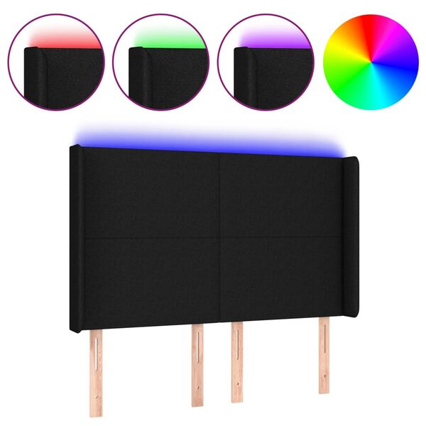 vidaXL &Kappa;&epsilon;&phi;&alpha;&lambda;ά&rho;&iota; &Kappa;&rho;&epsilon;&beta;&alpha;&tau;&iota;&omicron;ύ LED &Mu;&alpha;ύ&rho;&omicron; 147x16x118/128 &epsilon;&kappa;. &Upsilon;&phi;&alpha;&sigma;&mu;ά&tau;&iota;&nu;&omicron;