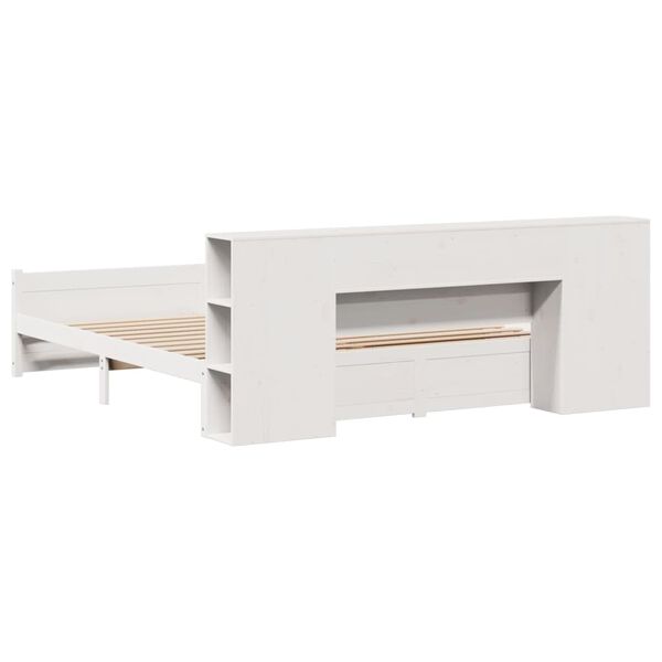 vidaXL Κρεβάτι Βιβλιοθήκη Χωρίς Στρώμα 180x200 εκ Μασίφ Ξύλο Πεύκου