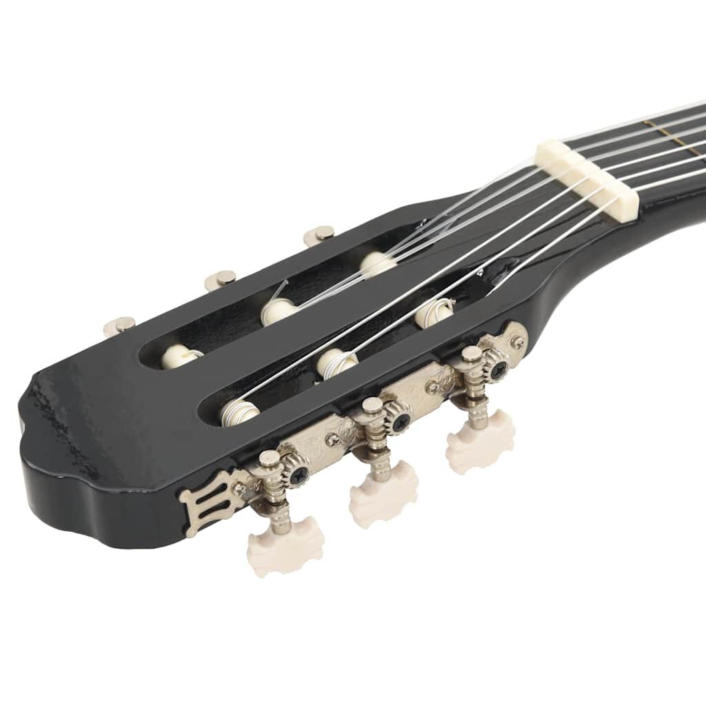 vidaXL Κιθάρα Western Classical Cutaway Μαύρη με Ισοσταθμιτή 6 Χορδές