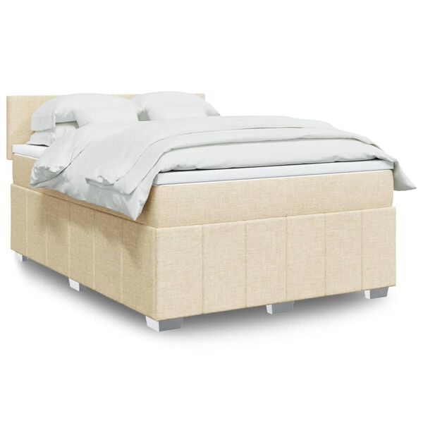 vidaXL &Kappa;&rho;&epsilon;&beta;ά&tau;&iota; Boxspring &mu;&epsilon; &Sigma;&tau;&rho;ώ&mu;&alpha; &Kappa;&rho;&epsilon;&mu; 160x200 &epsilon;&kappa;. &Upsilon;&phi;&alpha;&sigma;&mu;ά&tau;&iota;&nu;&omicron;