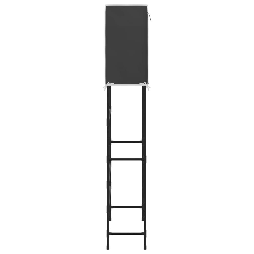 vidaXL Ραφιέρα 2 Επιπέδων για Πλυντήριο Μαύρη 71x29,5x170,5 εκ. Σίδερο