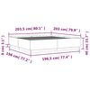 vidaXL Πλαίσιο Κρεβατιού με Φώτα LED Μαύρο 200 x 200 εκ. Επεξ. Ξύλο