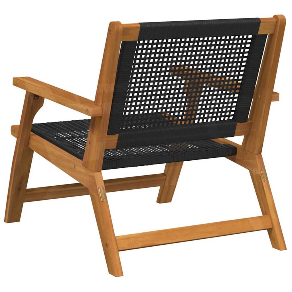 vidaXL Εξωτερικά Έπιπλα 2 pcs Μαύρο 67 x 78 x 73εκ Μασίφ ξύλο ακακίας