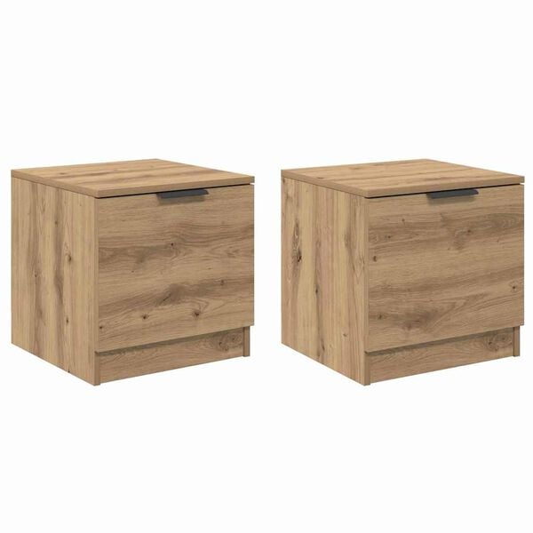 vidaXL &Nu;&tau;&omicron;&upsilon;&lambda;ά&pi;&iota; &kappa;&rho;&epsilon;&beta;&alpha;&tau;&iota;&omicron;ύ 2 pcs Artisan Oak 40 x 39 x 40 &epsilon;&kappa;.