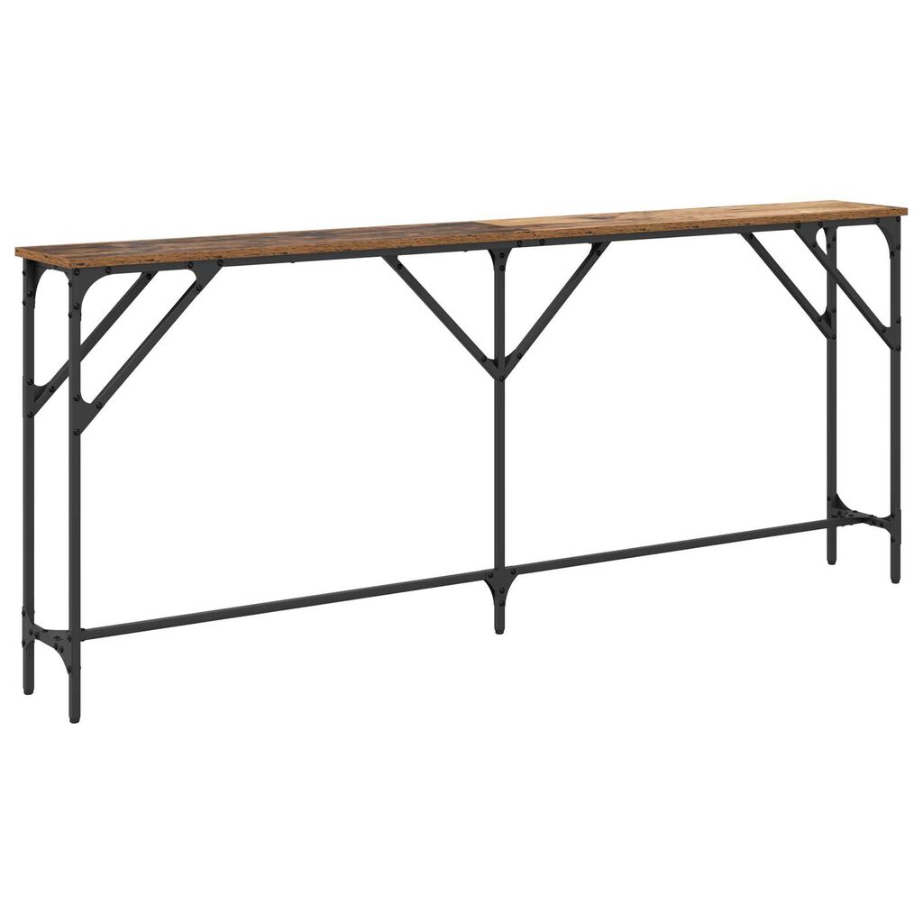 vidaXL Τραπέζι κονσόλας Παλιό Ξύλο 180 x 23 x 75 cm