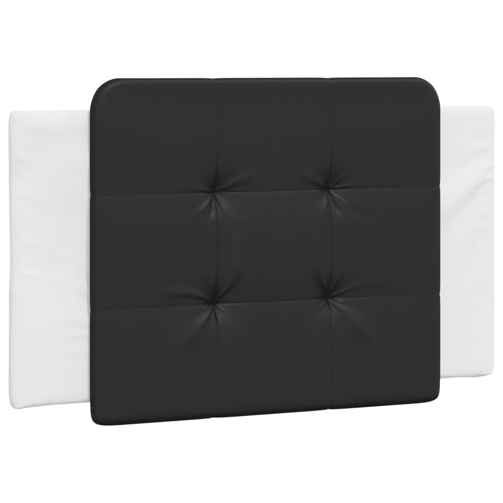 vidaXL Κρεβάτι με Στρώμα Μαύρο/Λευκό 90x190 εκ. από Συνθετικό Δέρμα