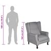 vidaXL Πολυθρόνα Γκρι Υφασμάτινη