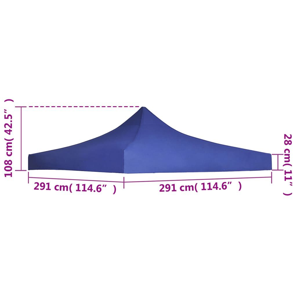 vidaXL Κάλυμμα Τέντας Εκδηλώσεων Μπλε 3 x 3 μ.