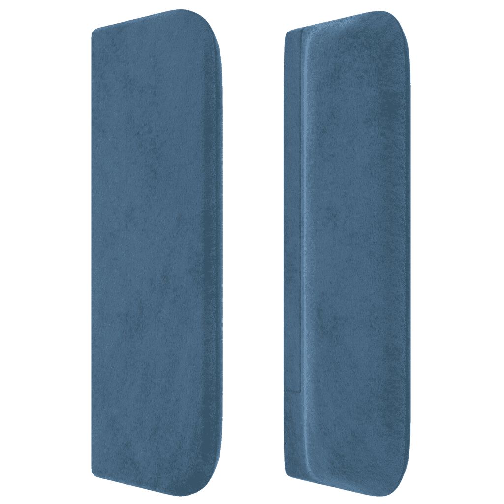 vidaXL Κρεβάτι Boxspring με Στρώμα Σκούρο Μπλε 100x200 εκ. Βελούδινο